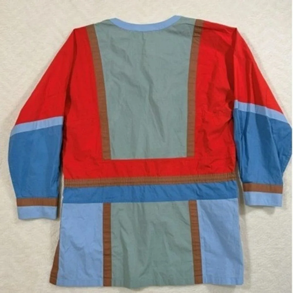 Tory‎ Burch Color-Block Poplin Tunic Top Womens Size 2